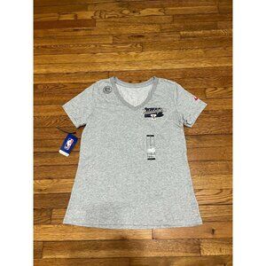 Philadelphia 76ers Nike Dri-Fit Tee NBA Gray Short Sleeve Women's Large NWT